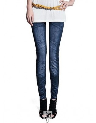 Blå Jeans mode leggings