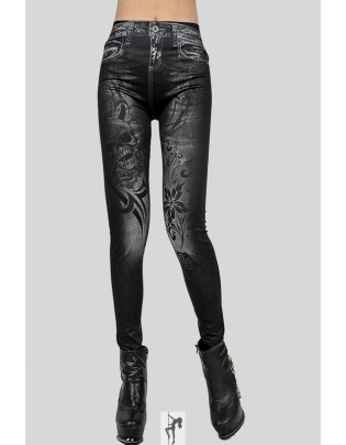 Skull-Fashion-Legging-Black