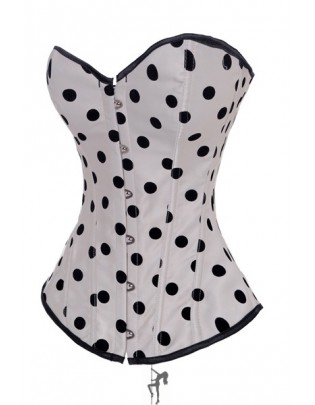 Lace up Polka dot Corset