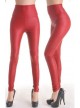 Moderna röda leggings i konst-läder