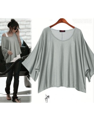 T-shirt Batwing-sexig- fladdermus-Kaki