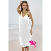 Sexy Stylish Cross Front Beach Cover-up White