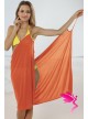 Sexy Stylish Cross Front Beach Cover-up Orange