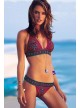 Paisley Push-up Halter Swimsuit Rose