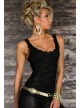 Exquisite Lace Tank Top Black