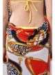 Gold Chain Front Cross Beach Cover-up Red
