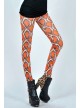 Orange-Snake-Veins-Wild-Leggings