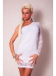 Catch-Fashion-One-Sleeve-Mini-Dress-with-Lace-white